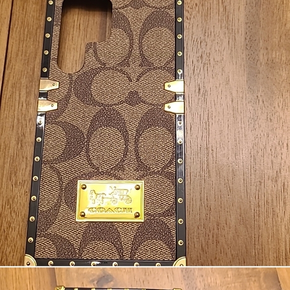 Designer Brown and Gold Phone Case - Picture 2 of 3